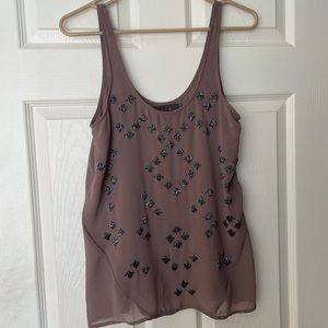 PJK Patterson J. Kincaid beaded embellished tank blouse XS